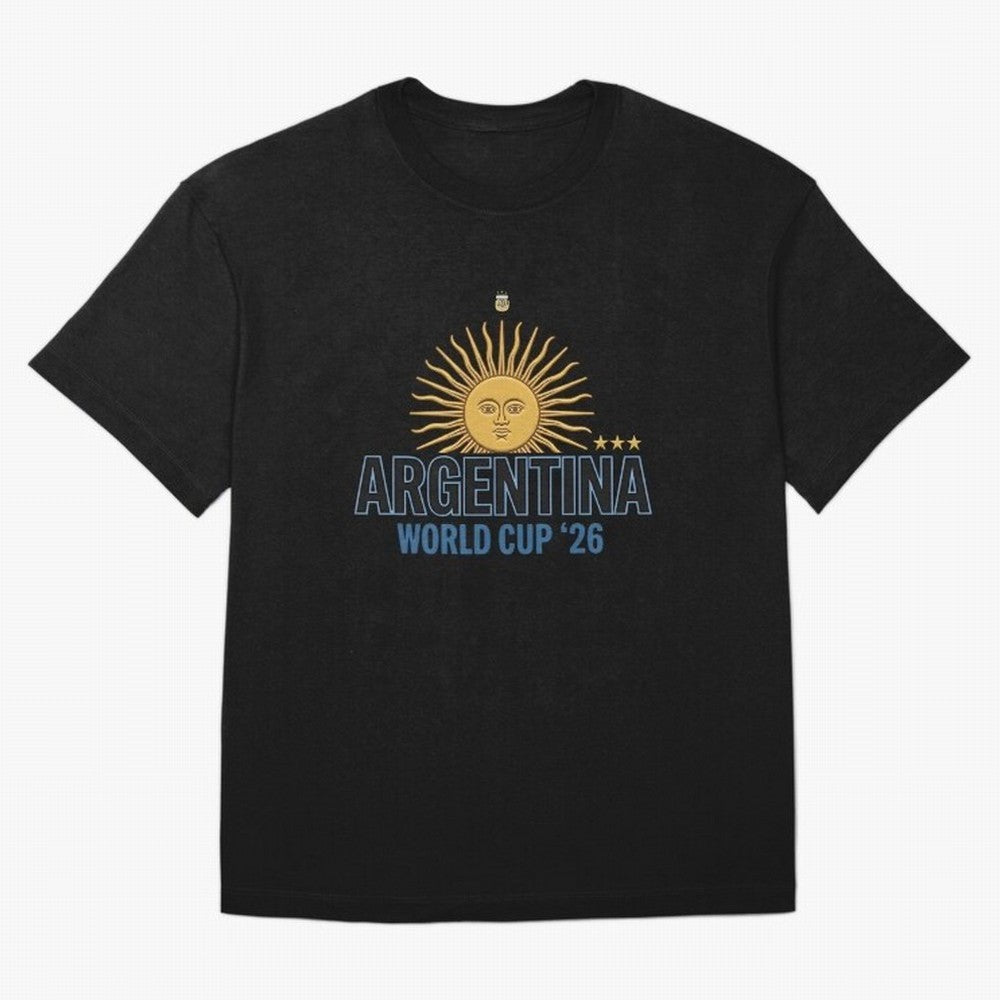 Argentina Football Sun of May - World Cup 2026 Gold Edition Essential T-Shirt Experience the FIFA World Cup 2026 Journey through Messi and Cristiano Ronaldo Highlights, England and Germany Pride, Sports Nostalgia, International Competition, Famous