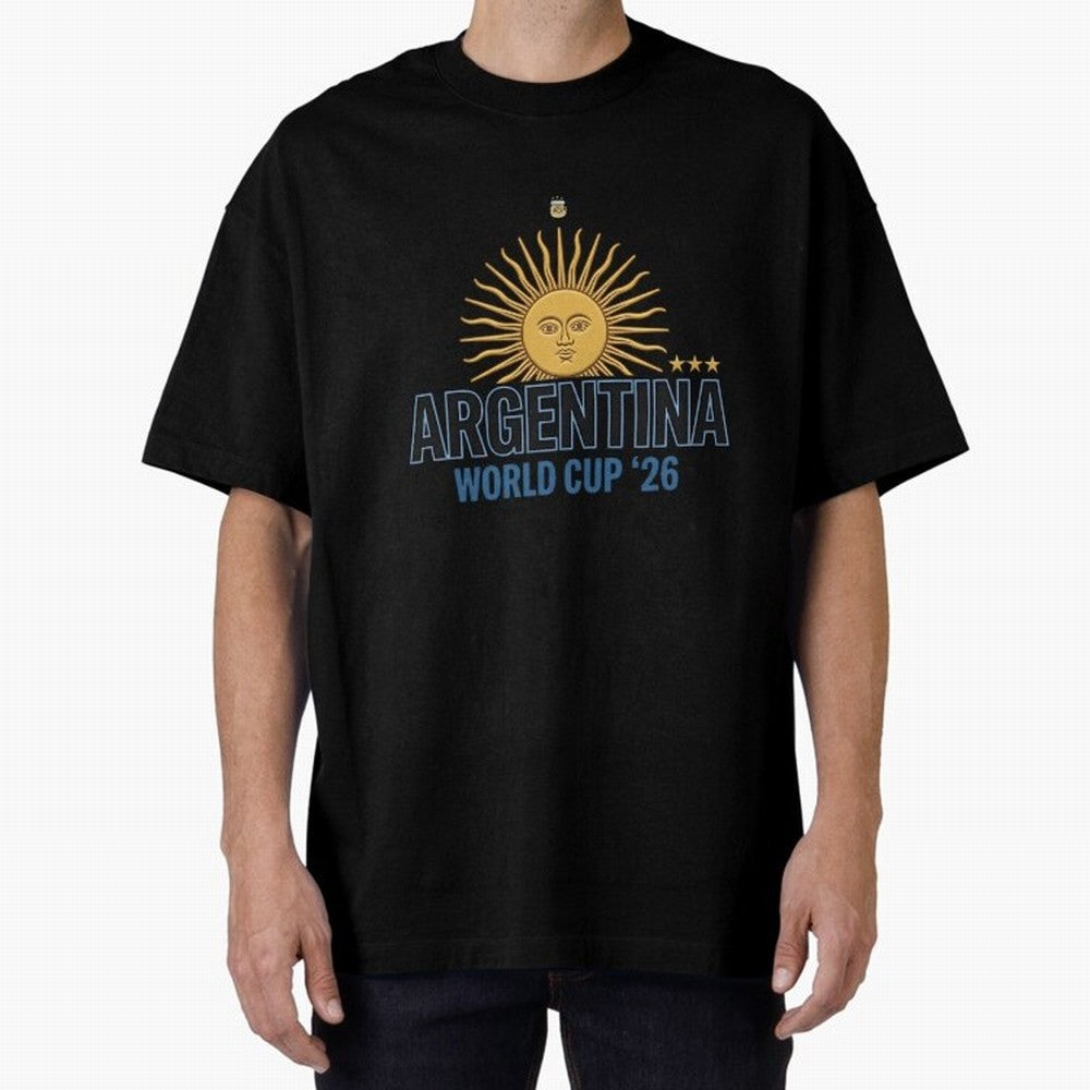 Argentina Football Sun of May - World Cup 2026 Gold Edition Essential T-Shirt Experience the FIFA World Cup 2026 Journey through Messi and Cristiano Ronaldo Highlights, England and Germany Pride, Sports Nostalgia, International Competition, Famous