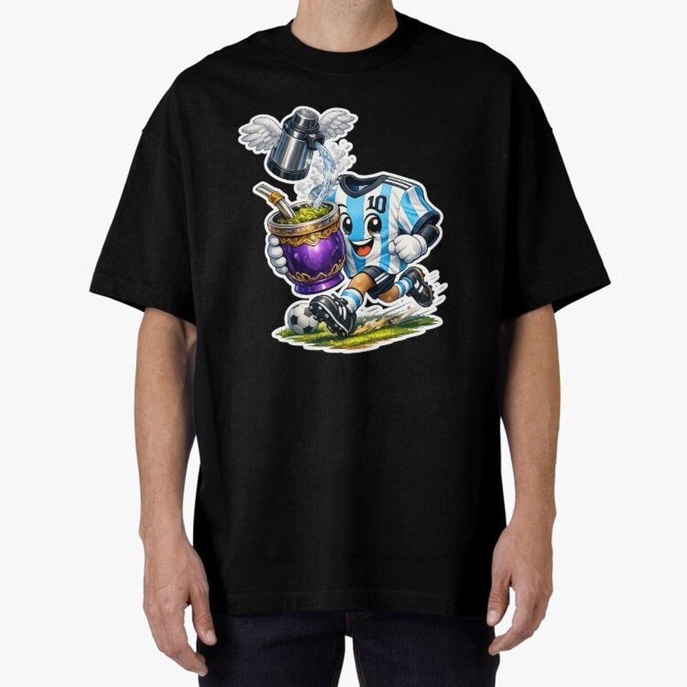 Vamos Argentina ¨C Mate & Football Forever - Argentina Football Mate Mascot - Messi 10 Soccer Fan Art Classic T-Shirt Capture FIFA World Cup 2026 Group Stage Spirit, with Argentina, France and Brazil, CR7, Goal Celebration Energy, Supporter