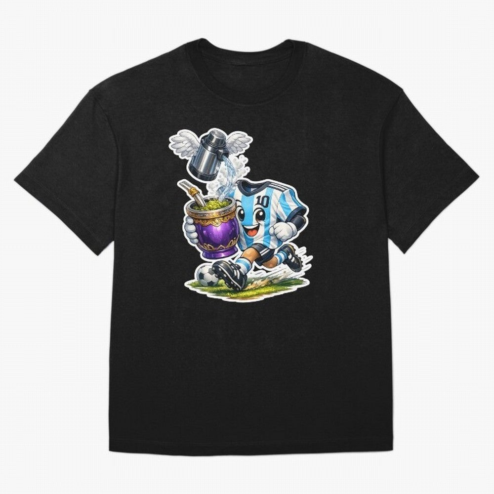 Vamos Argentina ¨C Mate & Football Forever - Argentina Football Mate Mascot - Messi 10 Soccer Fan Art Classic T-Shirt Capture FIFA World Cup 2026 Group Stage Spirit, with Argentina, France and Brazil, CR7, Goal Celebration Energy, Supporter