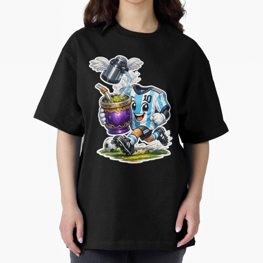 Vamos Argentina ¨C Mate & Football Forever - Argentina Football Mate Mascot - Messi 10 Soccer Fan Art Classic T-Shirt Capture FIFA World Cup 2026 Group Stage Spirit, with Argentina, France and Brazil, CR7, Goal Celebration Energy, Supporter