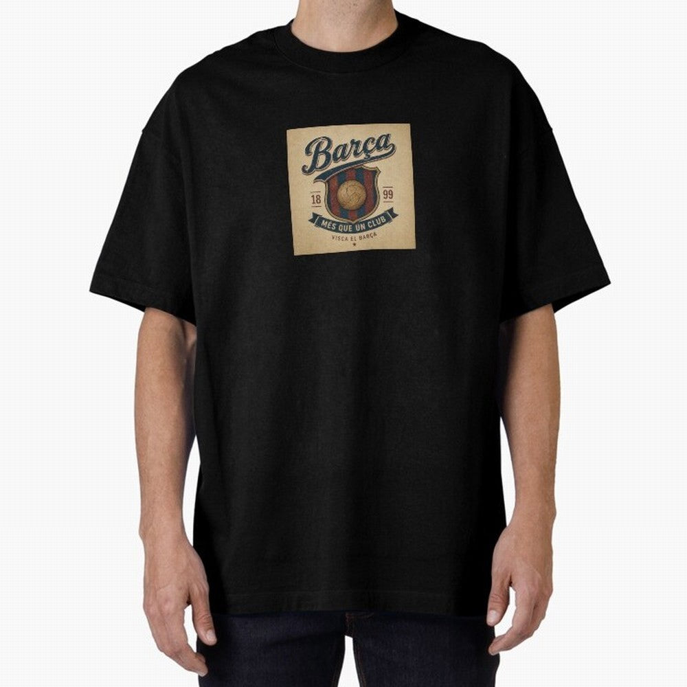 Bar?a Oversized T-Shirt Represent Football Lovers during Global Football Passion for FIFA World Cup 2026 Group Stage, Centered on Haaland and Mbappe, Argentina and Brazil, Classic Soccer Heritage, Championship Pressure, Fan Loyalty and