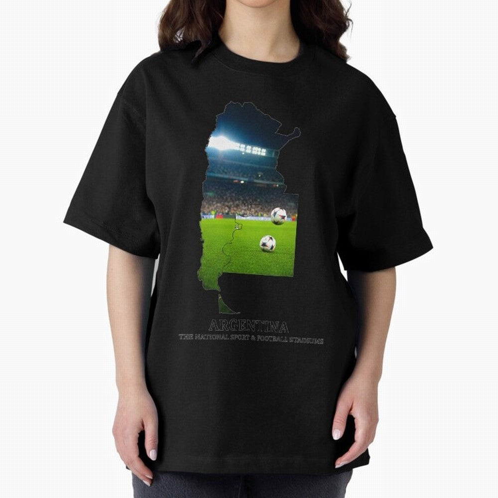 Argentina Map Art - Football Passion & National Stadiums Design Classic T-Shirt Celebrate Rivalries and Pride in FIFA World Cup 2026 USA Canada Mexico Spirit, Connected to England, France and Netherlands, Mbappe, Football Passion, Legendary