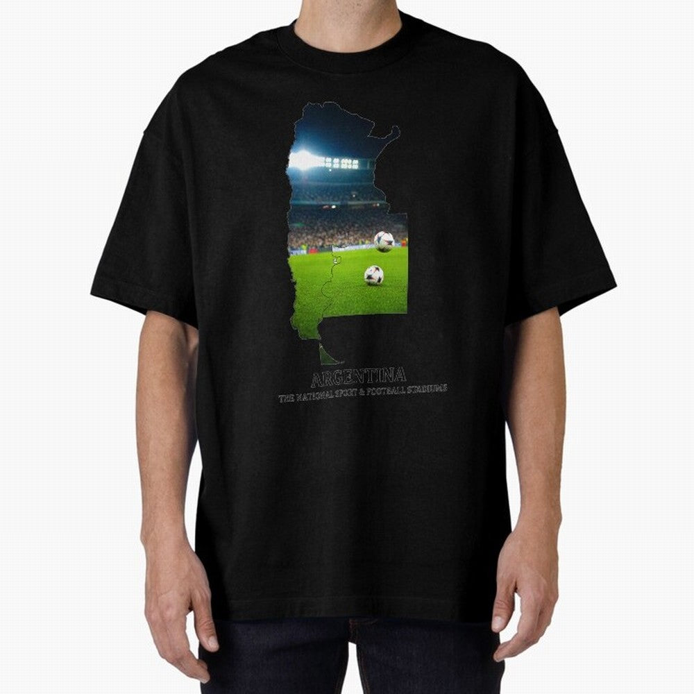 Argentina Map Art - Football Passion & National Stadiums Design Classic T-Shirt Celebrate Rivalries and Pride in FIFA World Cup 2026 USA Canada Mexico Spirit, Connected to England, France and Netherlands, Mbappe, Football Passion, Legendary