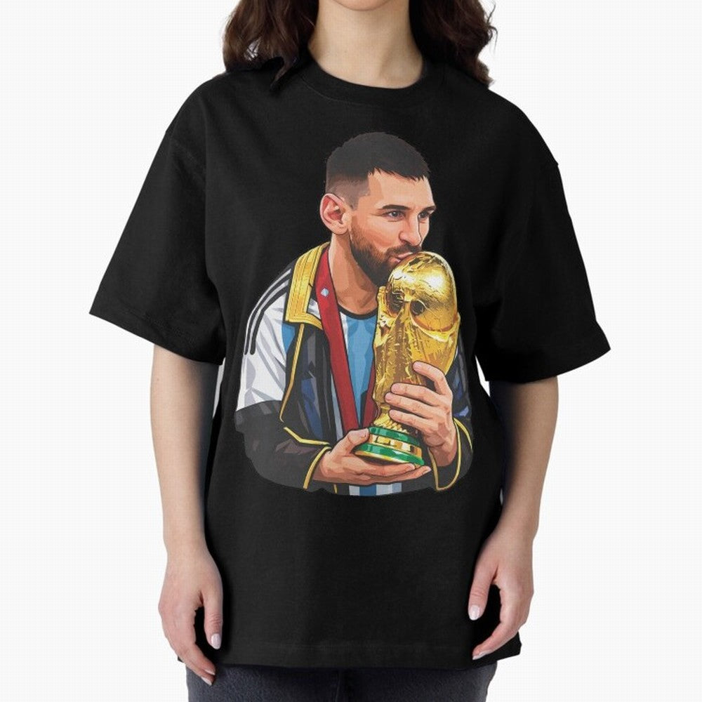 Messi celebrating the 2022 World Cup victory Classic T-Shirt Honor FIFA World Cup 2026 USA Canada Mexico for Fans of Messi, Neymar and Mbappe and England, Bringing Football History, Final Match Energy, Crowd Noise and Once in a Lifetime Moments;