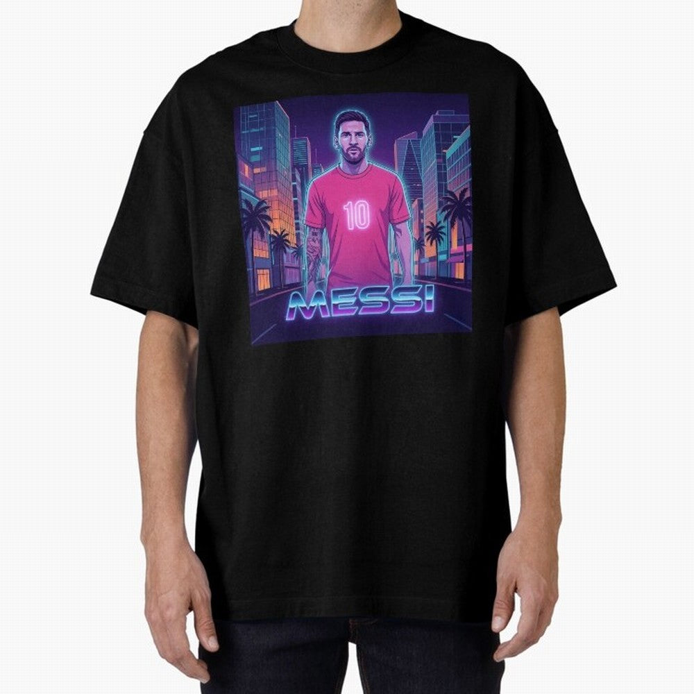 Inter Miami Football Legend Messi Cyberpunk Retro Futurist Design Classic T-Shirt Turn Football Passion into FIFA World Cup 2026 Group Stage with Cristiano Ronaldo, Argentina and Brazil Energy, Goal Celebration Energy, Supporter Heritage, Football