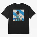 Messi Artwork Oversized T-Shirt Keep the Match Day Mood of Global Football Passion for FIFA World Cup 2026, Built around Haaland and Mbappe, England and Germany, Championship Spirit, Famous Goals, Roaring Crowds and International Football Unity;
