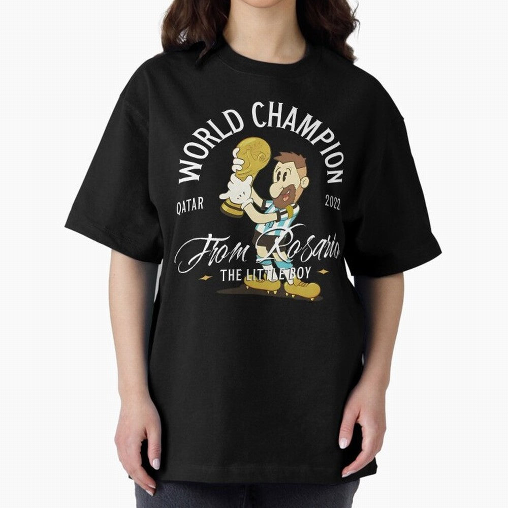 The little boy from Rosario Oversized T-Shirt Celebrate Global Passion for FIFA World Cup 2026 Connected to Neymar, Argentina, France and Brazil Energy, Game Day Rituals, Football Legends, Country Pride and the Road to the Final; Ideal for Fans Who