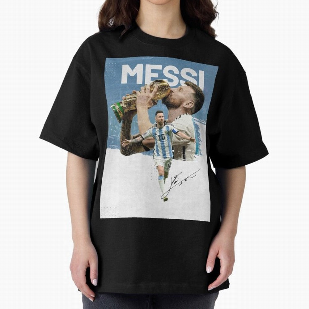 Messi Oversized T-Shirt Bring Match Day Fire to FIFA World Cup 2026 Group Stage for Fans of Messi and Argentina, Bringing Match Day Excitement, Supporter Culture, Golden Goals and Global Football Passion; Made for Collectors Who Enjoy Iconic