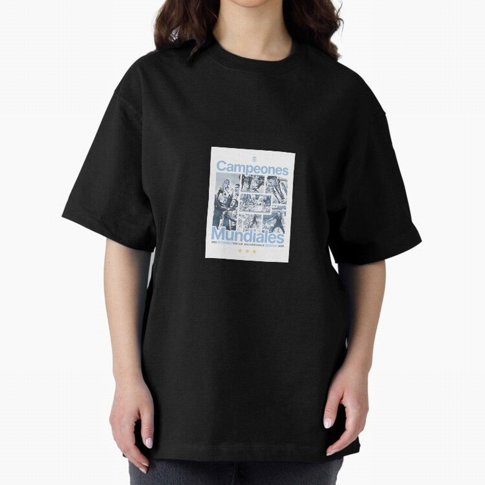 Argentina Qatar 2022 Oversized T-Shirt Feel the Trophy Chase of Global Football Passion for FIFA World Cup 2026 USA Canada Mexico, Connected to Haaland, England, Fan Favorite Moments, National Team Passion, Big Match Drama and Soccer History;