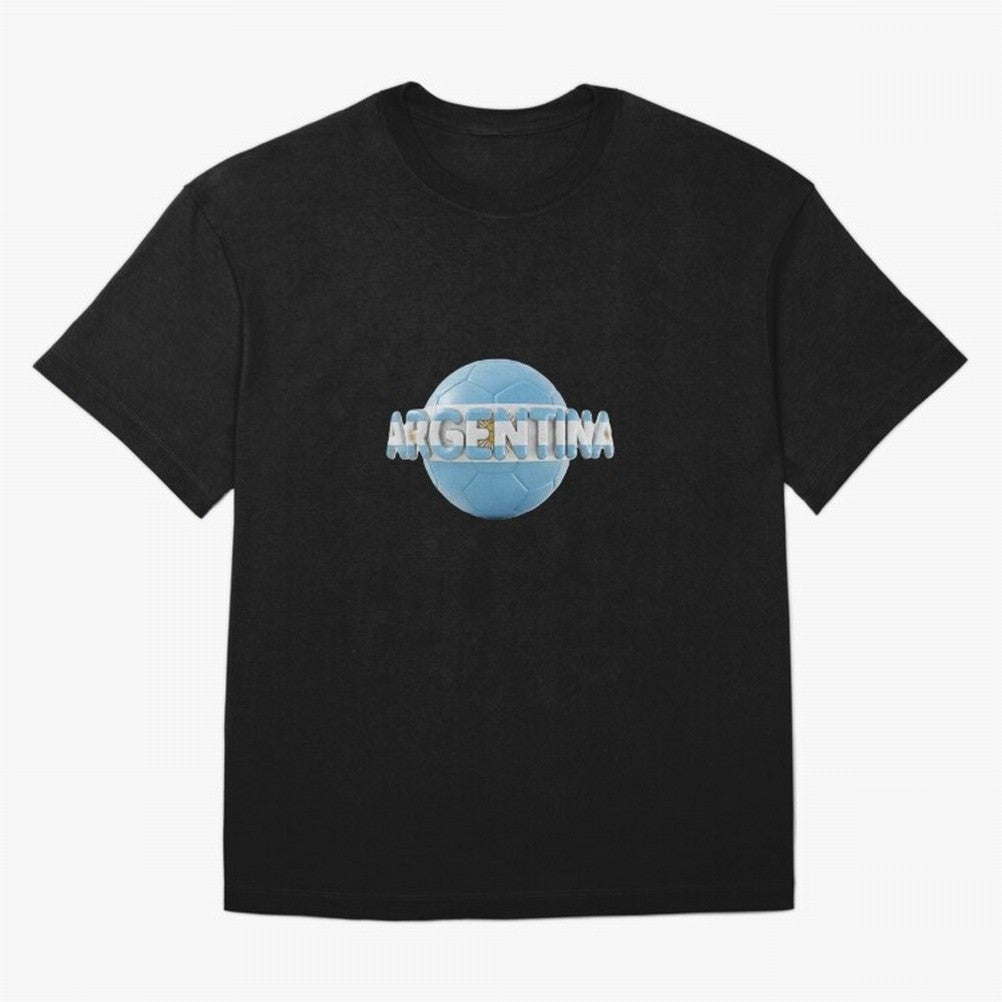 Argentina Soccer World Cup Oversized T-Shirt Experience the Global Stage of FIFA World Cup 2026 USA Canada Mexico Capturing Neymar, Portugal Energy, Football History, Final Match Energy, Crowd Noise and Once in a Lifetime Moments; Perfect for Fans,