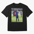 Lional Messi Poster Design Oversized T-Shirt Capture Stadium Memories from the FIFA World Cup 2026 Journey through Messi and Cristiano Ronaldo Highlights, France Pride, Match Day Excitement, Supporter Culture, Golden Goals and Global Football