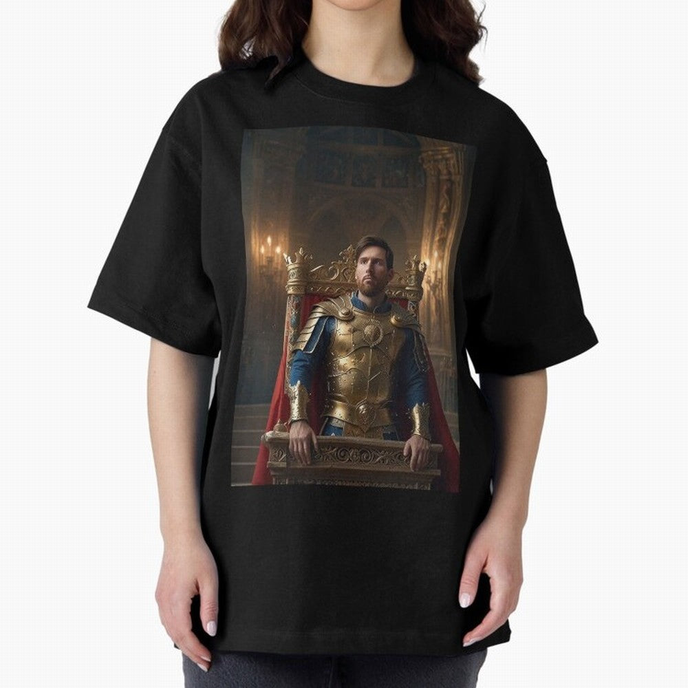 Messi the King 1 Oversized T-Shirt Make Game Day About FIFA World Cup 2026 for Fans of Haaland and Mbappe and England and Germany, Bringing Stadium Chants, National Pride, Trophy Dreams and Unforgettable Football Memories; Built for Supporters