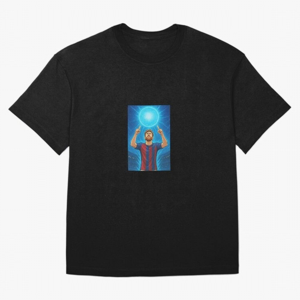 Barcelona Genkidama God Oversized T-Shirt Turn Up for Global Football Passion for FIFA World Cup 2026 Group Stage, Connected to Neymar, Haaland and Cristiano Ronaldo, France, Soccer Culture, Superstar Moments, National Team Dreams and Competitive