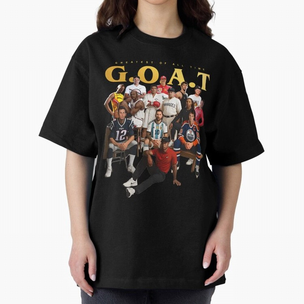 GOAT of all Sports Essential T-Shirt Bring a Champion Mindset to Match Day Hype around FIFA World Cup 2026 Group Stage, Messi, CR7 and Mbappe, Argentina and Brazil, Global Supporter Spirit, Legendary Goals, National Colors and Tournament