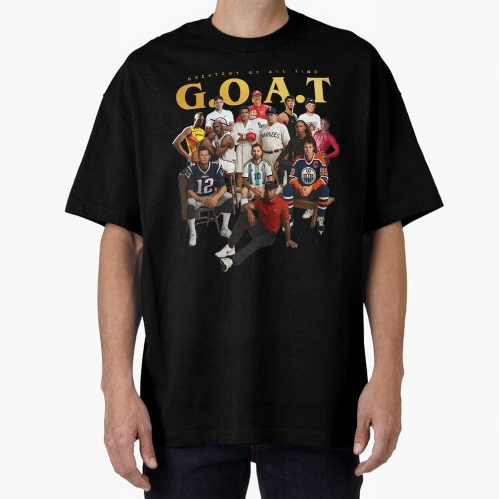 GOAT of all Sports Essential T-Shirt Bring a Champion Mindset to Match Day Hype around FIFA World Cup 2026 Group Stage, Messi, CR7 and Mbappe, Argentina and Brazil, Global Supporter Spirit, Legendary Goals, National Colors and Tournament