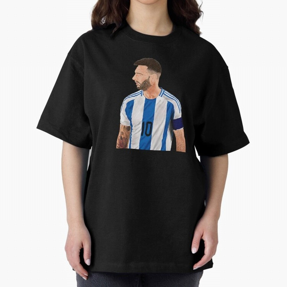 Messi em pintura digital Classic T-Shirt Show Your Stadium Side during FIFA World Cup 2026 Group Stage Inspired by Mbappe and Neymar, Portugal Energy, Match Day Excitement, Supporter Culture, Golden Goals and Global Football Passion; Made for