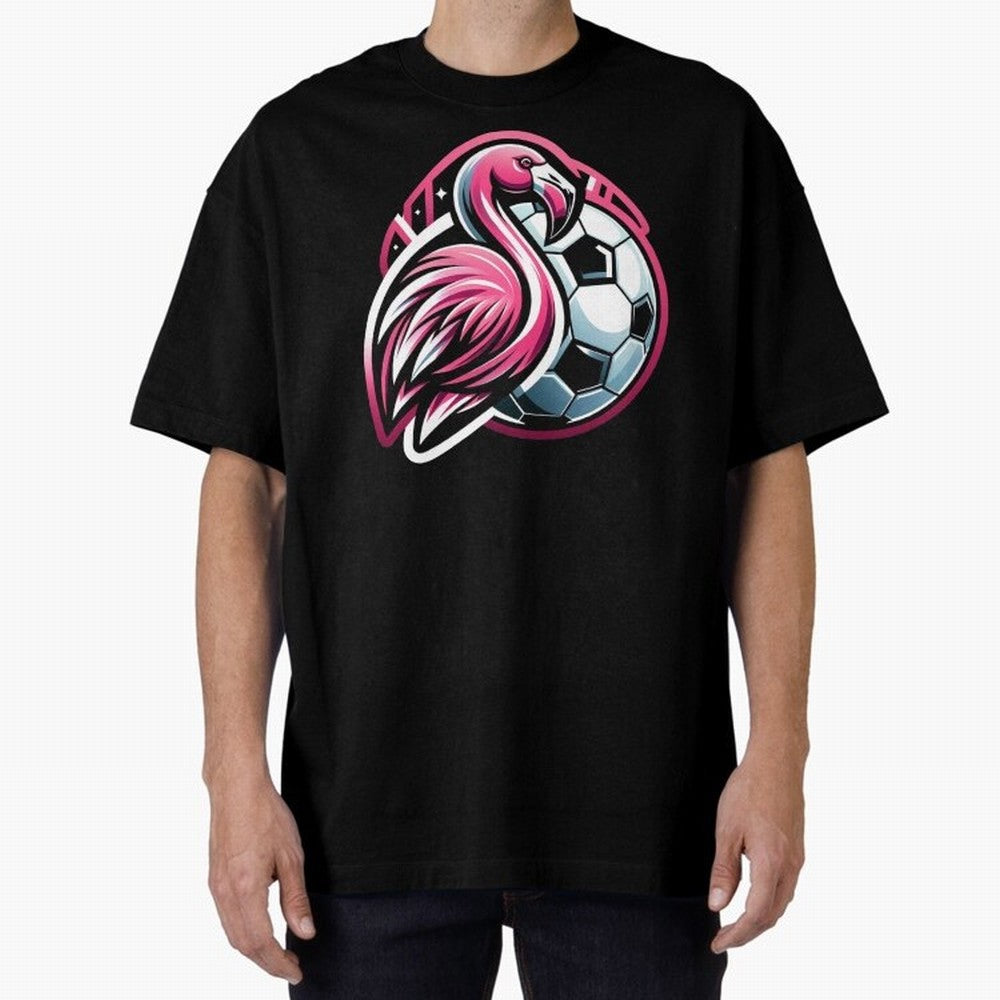 Flamingo & Soccer Fusion Classic T-Shirt Celebrate Classic Football Spirit in Match Day Hype around FIFA World Cup 2026, Neymar, Haaland and Cristiano Ronaldo, Brazil, Portugal and Argentina, Worldwide Fan Energy, Dramatic Goals, Stadium Lights and
