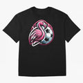 Flamingo & Soccer Fusion Classic T-Shirt Celebrate Classic Football Spirit in Match Day Hype around FIFA World Cup 2026, Neymar, Haaland and Cristiano Ronaldo, Brazil, Portugal and Argentina, Worldwide Fan Energy, Dramatic Goals, Stadium Lights and