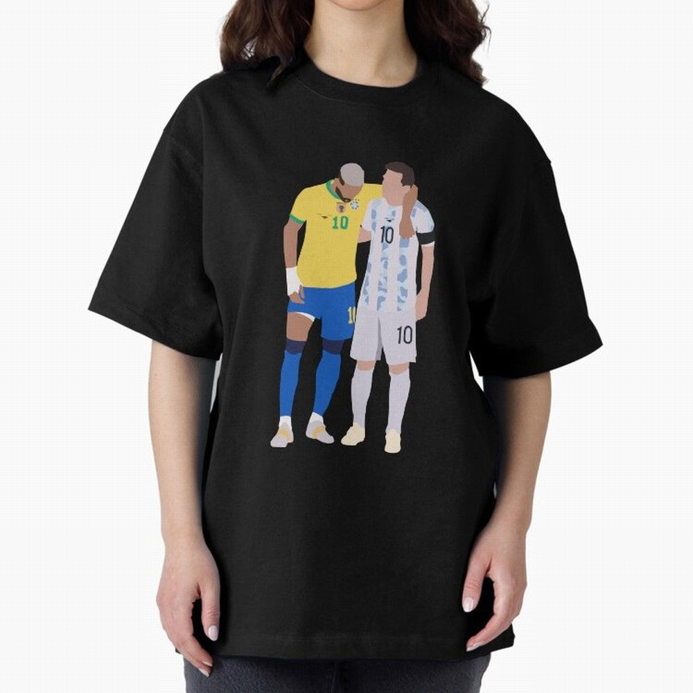 Messi and Neymar Copa America Friends Classic T-Shirt Fuel Your Fan Pride for Match Day Hype around FIFA World Cup 2026 USA Canada Mexico, Neymar, Germany, Retro Football Energy, Iconic Rivalries, Trophy Chase Drama and Stadium Atmosphere; Ideal