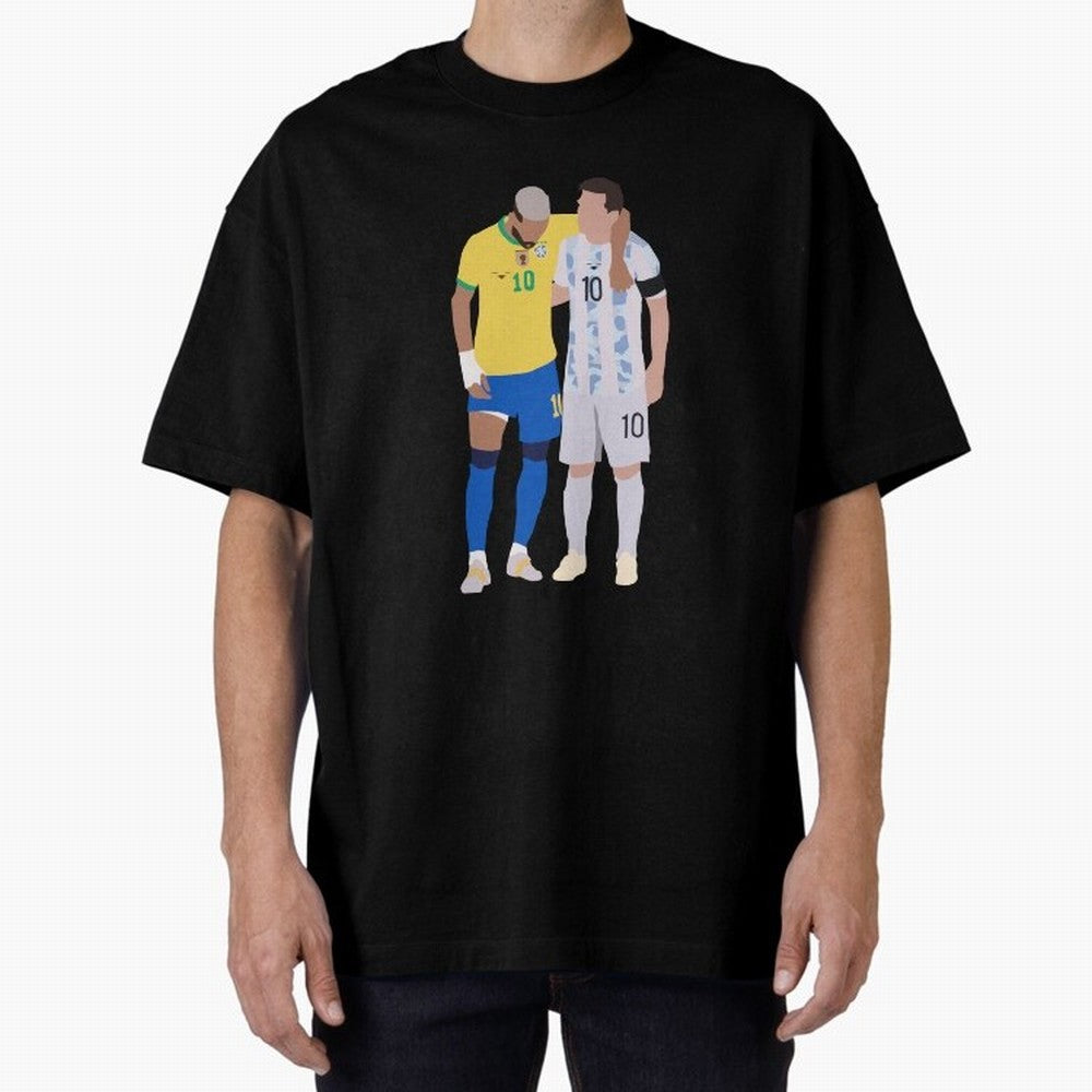 Messi and Neymar Copa America Friends Classic T-Shirt Fuel Your Fan Pride for Match Day Hype around FIFA World Cup 2026 USA Canada Mexico, Neymar, Germany, Retro Football Energy, Iconic Rivalries, Trophy Chase Drama and Stadium Atmosphere; Ideal