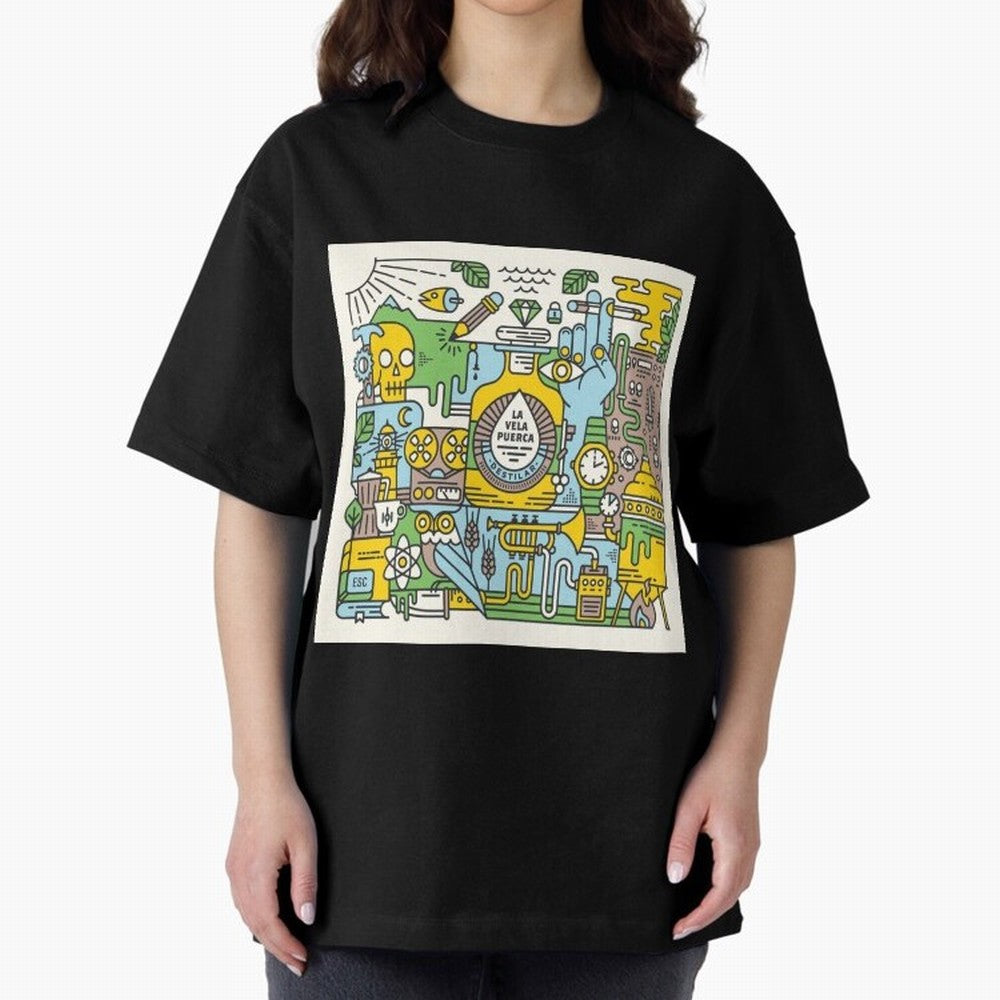 LA VELA PUERCA ROCK Oversized T-Shirt Bring Match Day Fire to FIFA World Cup 2026 Group Stage Spirit, Highlighting England and Germany, Messi and Cristiano Ronaldo, Retro Football Energy, Iconic Rivalries, Trophy Chase Drama and Stadium Atmosphere;