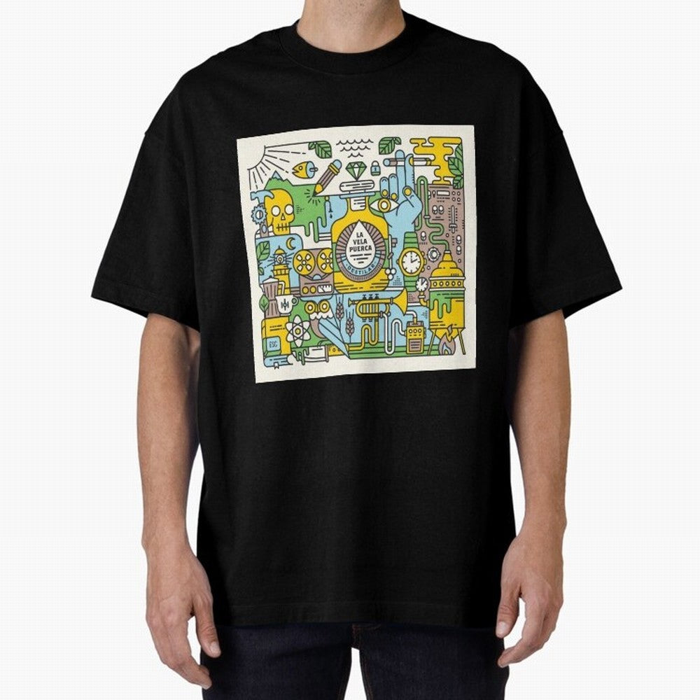 LA VELA PUERCA ROCK Oversized T-Shirt Bring Match Day Fire to FIFA World Cup 2026 Group Stage Spirit, Highlighting England and Germany, Messi and Cristiano Ronaldo, Retro Football Energy, Iconic Rivalries, Trophy Chase Drama and Stadium Atmosphere;
