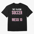 Messi inter miami, inter miami Essential T-Shirt Bring a Vintage Feel to Global Football Passion for FIFA World Cup 2026, Celebrating Haaland and Mbappe, Brazil, Vintage Soccer Flavor, Modern Football Stars, National Flags and Final Night Emotion;