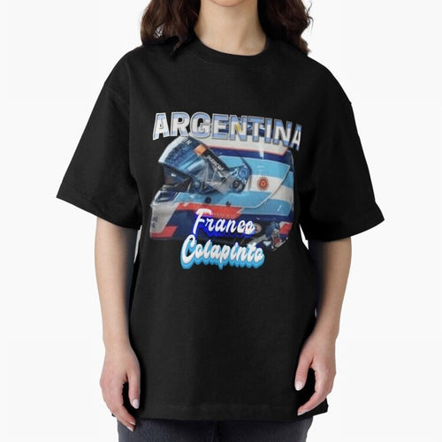 5306 Colapinto Helmet Argentina Oversized T-Shirt Fuel the Hype around Global Football Passion for FIFA World Cup 2026 Group Stage, Featuring Messi, Neymar and Mbappe, Germany, Worldwide Fan Energy, Dramatic Goals, Stadium Lights and Championship
