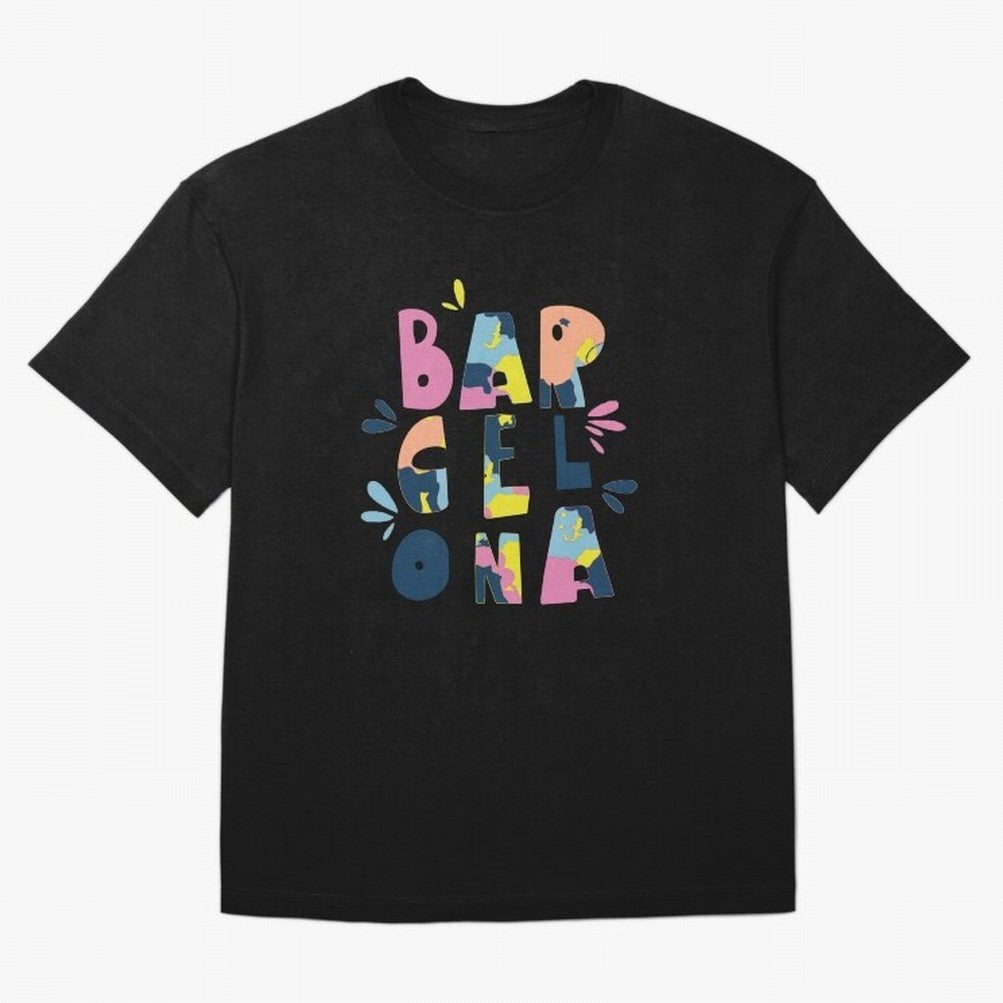 Barcelona Letters Classic T-Shirt Live the Energy of Match Day Hype around FIFA World Cup 2026 Group Stage, Messi, Neymar and Mbappe, Portugal, Tournament Hype, Historic Matchups, Family Viewing Parties and Global Sports Pride; Perfect for Fans,