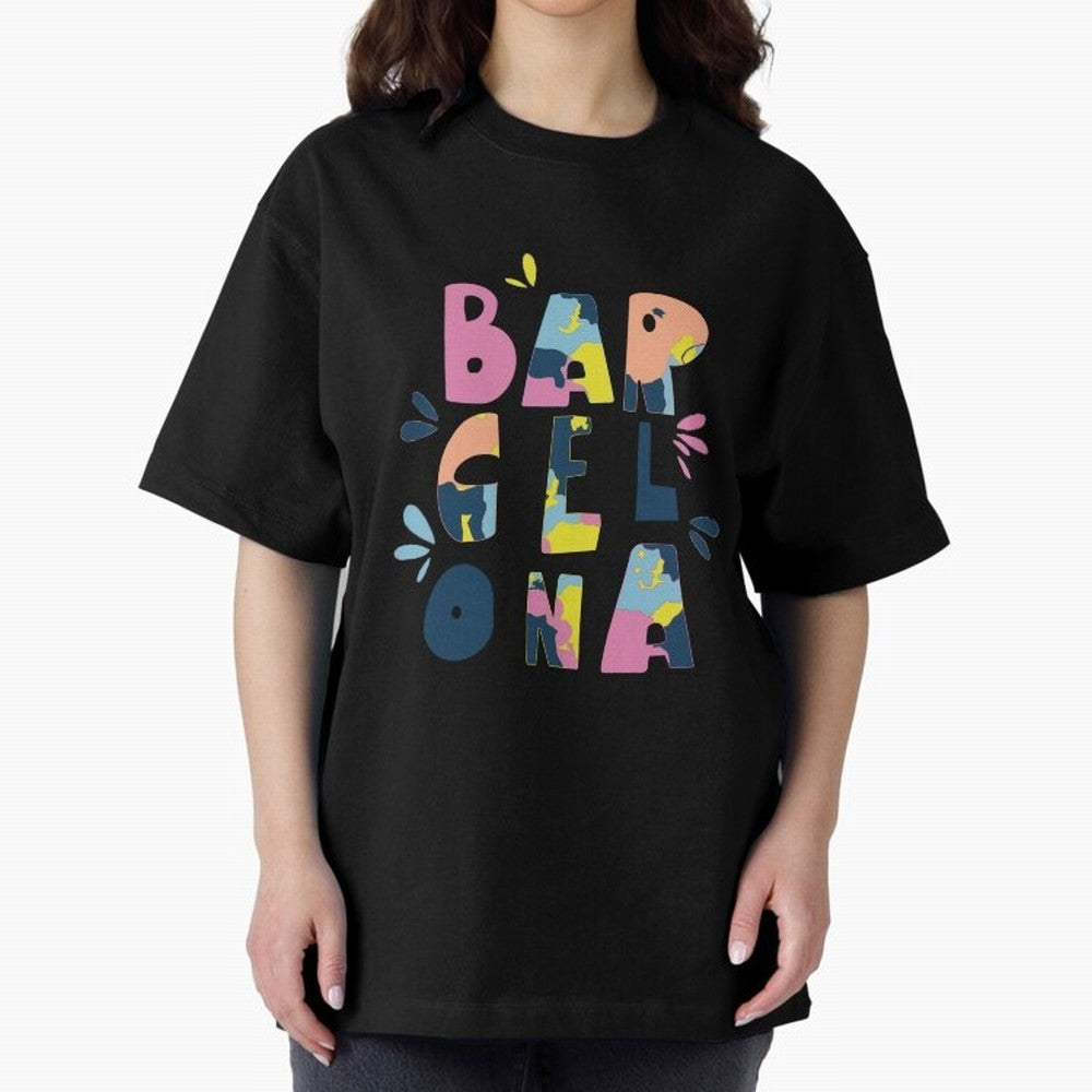 Barcelona Letters Classic T-Shirt Live the Energy of Match Day Hype around FIFA World Cup 2026 Group Stage, Messi, Neymar and Mbappe, Portugal, Tournament Hype, Historic Matchups, Family Viewing Parties and Global Sports Pride; Perfect for Fans,