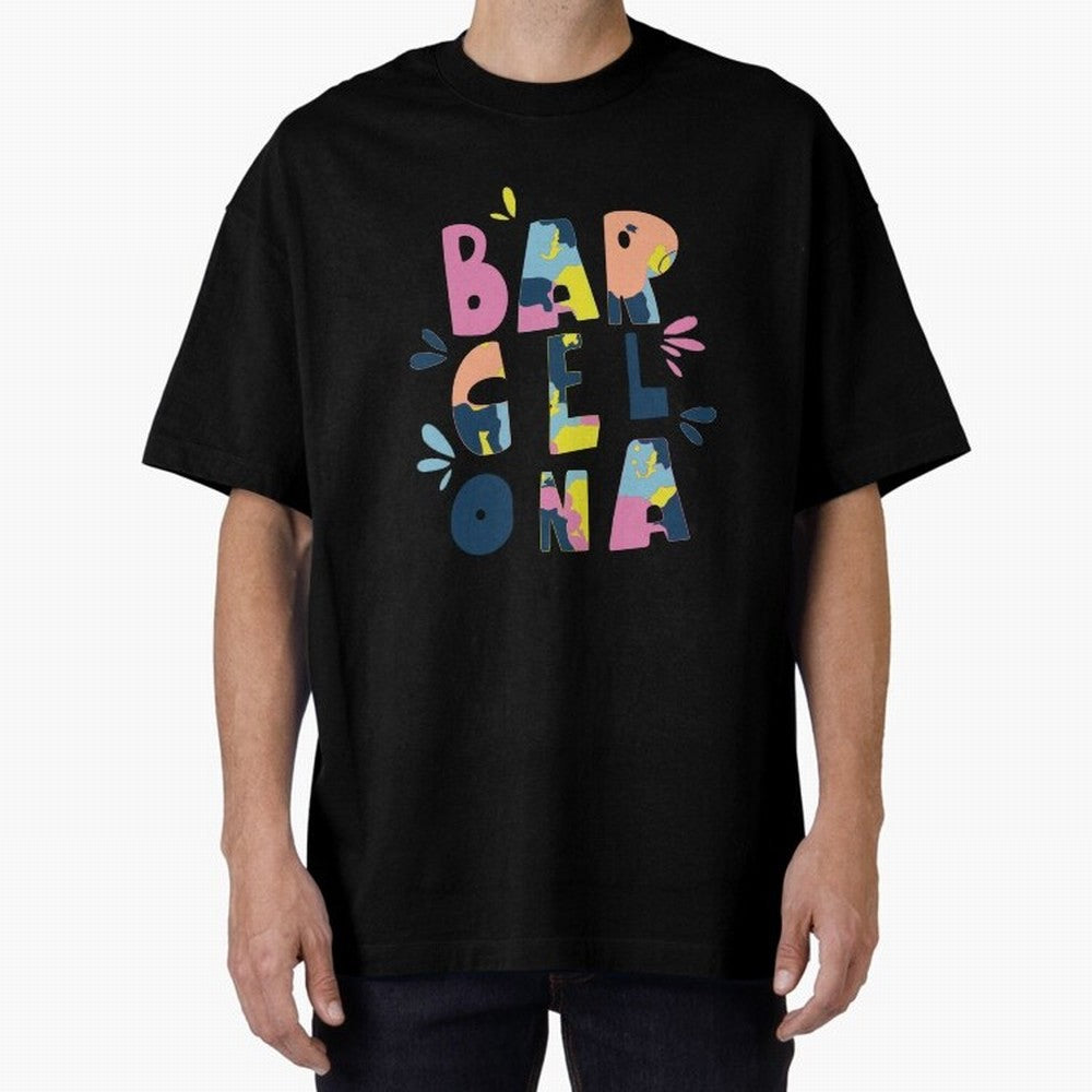 Barcelona Letters Classic T-Shirt Live the Energy of Match Day Hype around FIFA World Cup 2026 Group Stage, Messi, Neymar and Mbappe, Portugal, Tournament Hype, Historic Matchups, Family Viewing Parties and Global Sports Pride; Perfect for Fans,