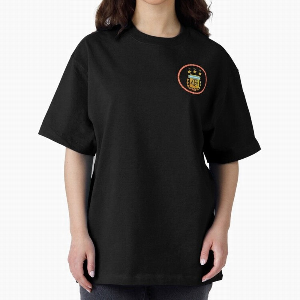 AFA ARGENTINA CHAMPION 2022 Oversized T-Shirt Embrace FIFA World Cup 2026 USA Canada Mexico Spirit, Capturing Netherlands, Messi, Soccer Culture, Superstar Moments, National Team Dreams and Competitive Fire; Perfect for Supporters Who Want Bold