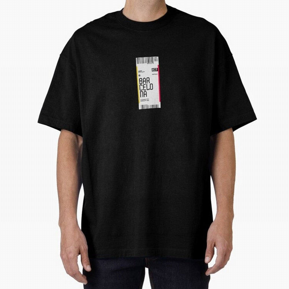 Barcelona Boarding Pass Sparin Travel Ticket Classic T-Shirt Celebrate National Team Dreams in FIFA World Cup 2026 USA Canada Mexico for Fans of Mbappe and Brazil, Portugal and Argentina, Bringing Stadium Chants, National Pride, Trophy Dreams and