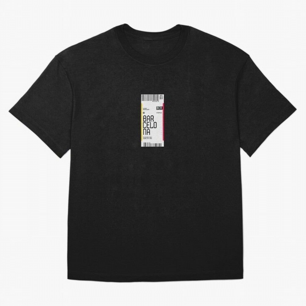 Barcelona Boarding Pass Sparin Travel Ticket Classic T-Shirt Celebrate National Team Dreams in FIFA World Cup 2026 USA Canada Mexico for Fans of Mbappe and Brazil, Portugal and Argentina, Bringing Stadium Chants, National Pride, Trophy Dreams and