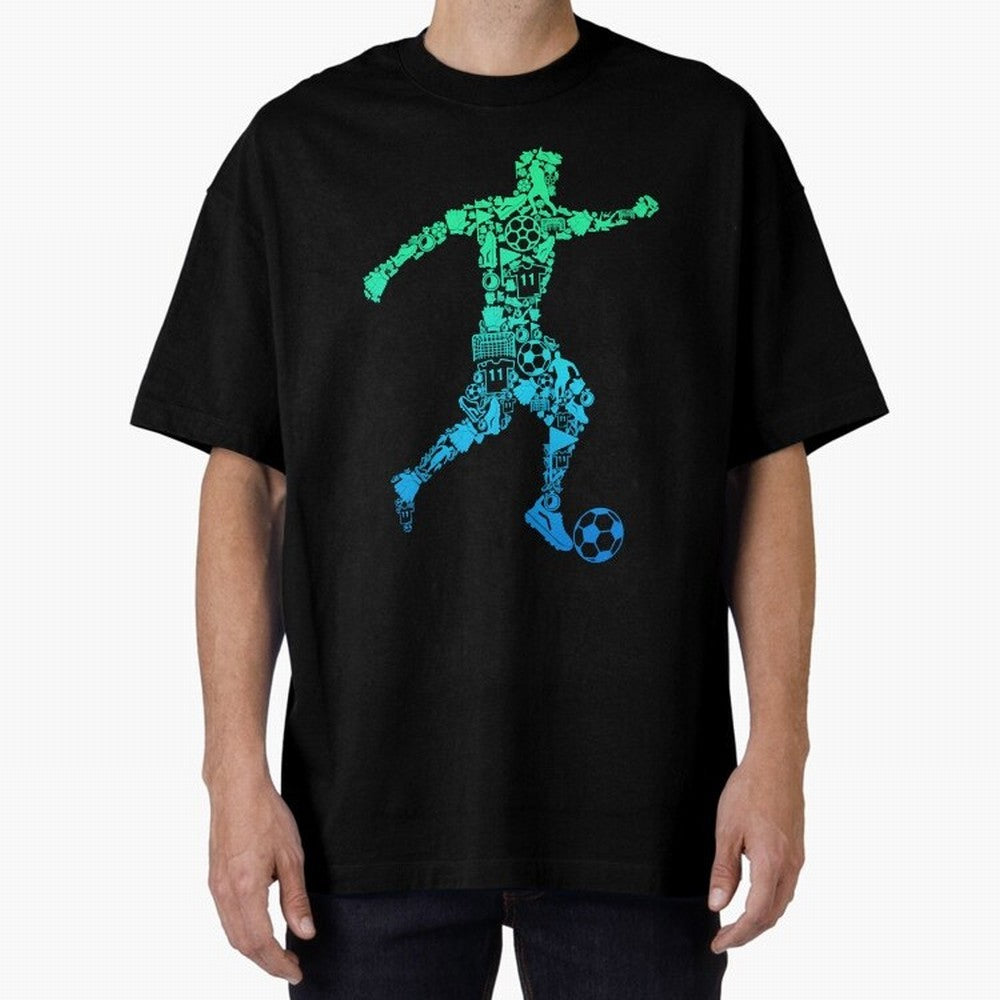 soccer soccer player boys kids Oversized T-Shirt Create FIFA World Cup 2026 for Fans of Messi, CR7 and Mbappe and Germany, Bringing Football History, Final Match Energy, Crowd Noise and Once in a Lifetime Moments; Great for Watch Parties, Sports