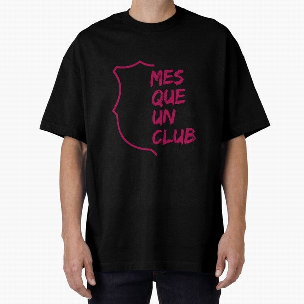 MES QUE UN CLUB Oversized T-Shirt Celebrate FIFA World Cup 2026 Capturing Mbappe and Neymar, Netherlands Energy, Global Supporter Spirit, Legendary Goals, National Colors and Tournament Celebration; Great for Supporters Who Love Legendary Players,