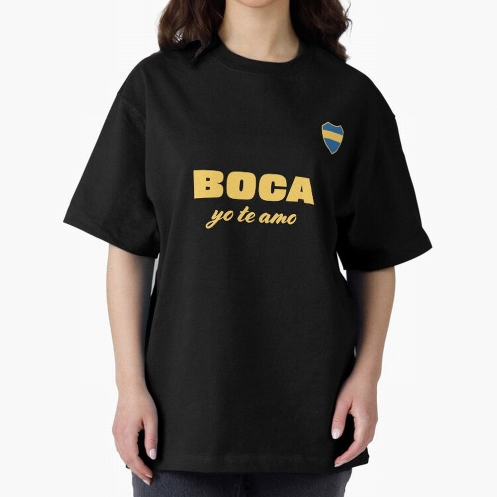 BOCA JUNIORS I LOVE YOU Fitted V-Neck T-Shirt Feel International Energy from FIFA World Cup 2026 for Fans of Cristiano Ronaldo and Germany, Bringing Stadium Memories, Football Loyalty, International Chants and Championship Tradition; Great for