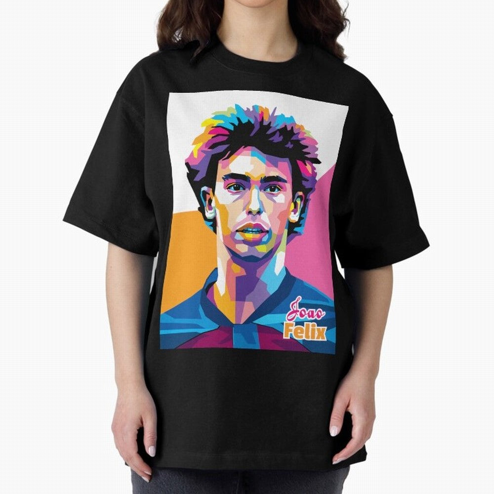 Joao Felix in WPAP Style Oversized T-Shirt Live the Energy of FIFA World Cup 2026 Group Stage Spirit, Capturing Argentina, France and Brazil, Messi and Cristiano Ronaldo, Goal Celebration Energy, Supporter Heritage, Football Icons and Worldwide