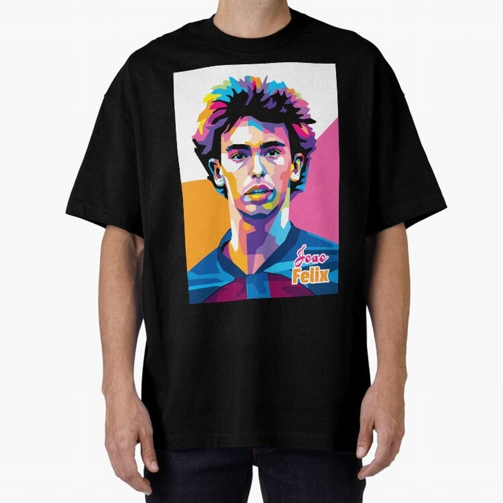 Joao Felix in WPAP Style Oversized T-Shirt Live the Energy of FIFA World Cup 2026 Group Stage Spirit, Capturing Argentina, France and Brazil, Messi and Cristiano Ronaldo, Goal Celebration Energy, Supporter Heritage, Football Icons and Worldwide