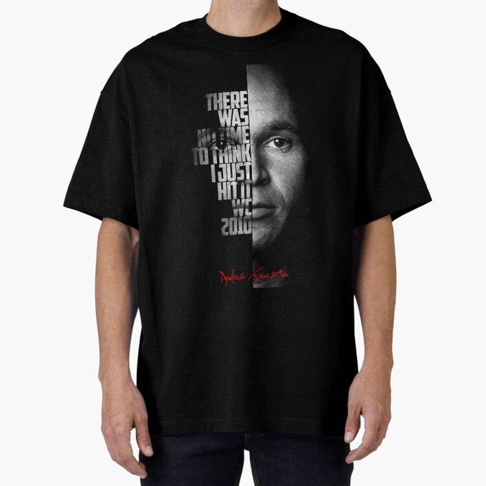 Black and white Andres Iniesta Quote. Classic T-Shirt Back the Journey through Match Day Hype around FIFA World Cup 2026 Group Stage, Neymar, France, Supporter Pride, Iconic Celebrations, Legendary Names and Global Match Day Energy; Built for