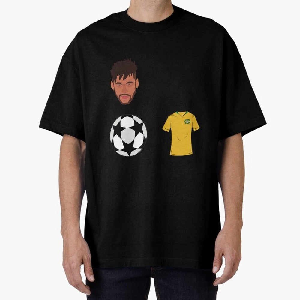 Neymar JR 10 - PSG X Brazil Oversized T-Shirt Discover Global Football Passion for FIFA World Cup 2026 Group Stage, Capturing Messi and Cristiano Ronaldo, Spain and Netherlands, Stadium Chants, National Pride, Trophy Dreams and Unforgettable