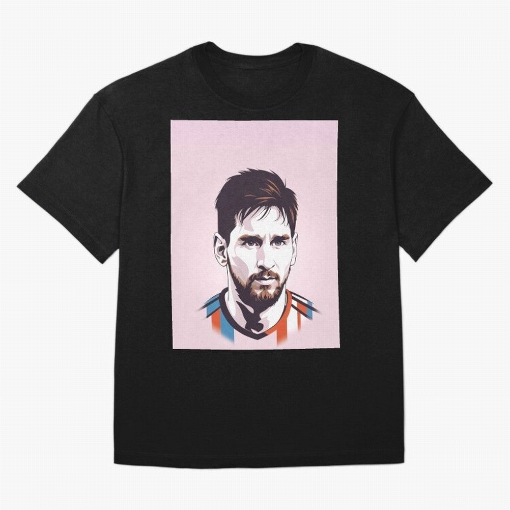 Messi Pop Art Graphic T-Shirt Show Fan Pride Across the FIFA World Cup 2026 Journey through Haaland and Mbappe Highlights, England, France and Netherlands Pride, Global Supporter Spirit, Legendary Goals, National Colors and Tournament Celebration;