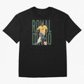 Ronaldinho Gaucho in action Minimalist Graphic Premium T-Shirt Celebrate the Next Chapter of FIFA World Cup 2026 for Fans of Haaland and Mbappe and France and Portugal, Bringing Vintage Soccer Flavor, Modern Football Stars, National Flags and Final