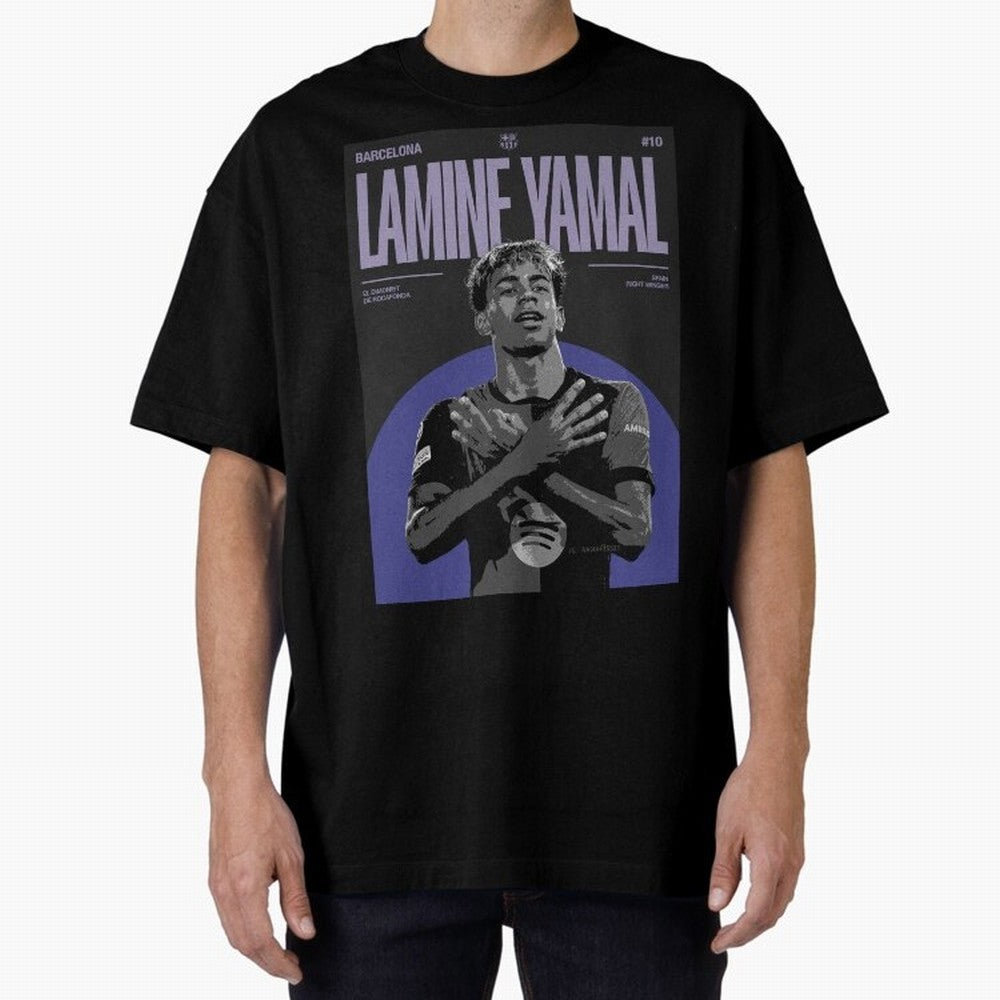 Lamine Yamal Barcelona Poster HD Premium T-Shirt Bring Champion Energy into the FIFA World Cup 2026 Journey through Messi, Neymar and Mbappe Highlights, Brazil, Portugal and Argentina Pride, Football Passion, Legendary Performances, Festival Vibes