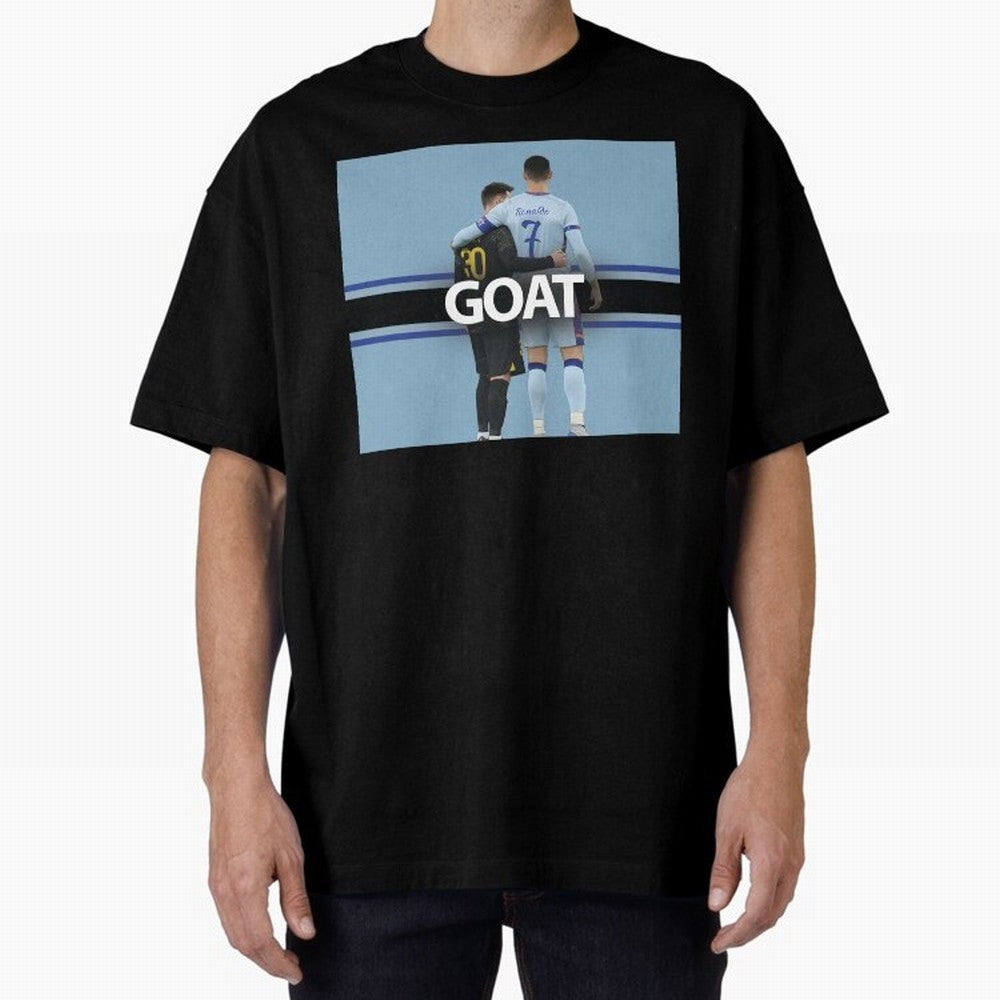 The Two Goats Messi & Ronaldo Premium T-Shirt Enjoy the Biggest Football Party of FIFA World Cup 2026 USA Canada Mexico for Fans of Mbappe and Neymar and England, France and Netherlands, Bringing Game Day Rituals, Football Legends, Country Pride