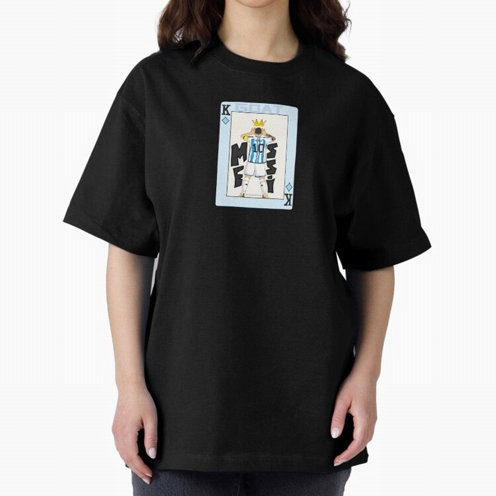 Deck of cards Messi Premium T-Shirt Bring Match Day Fire to Global Football Passion for FIFA World Cup 2026 Group Stage, Celebrating CR7, Argentina and Brazil, Supporter Pride, Iconic Celebrations, Legendary Names and Global Match Day Energy;