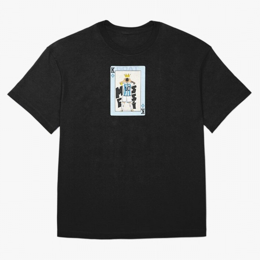 Deck of cards Messi Premium T-Shirt Bring Match Day Fire to Global Football Passion for FIFA World Cup 2026 Group Stage, Celebrating CR7, Argentina and Brazil, Supporter Pride, Iconic Celebrations, Legendary Names and Global Match Day Energy;