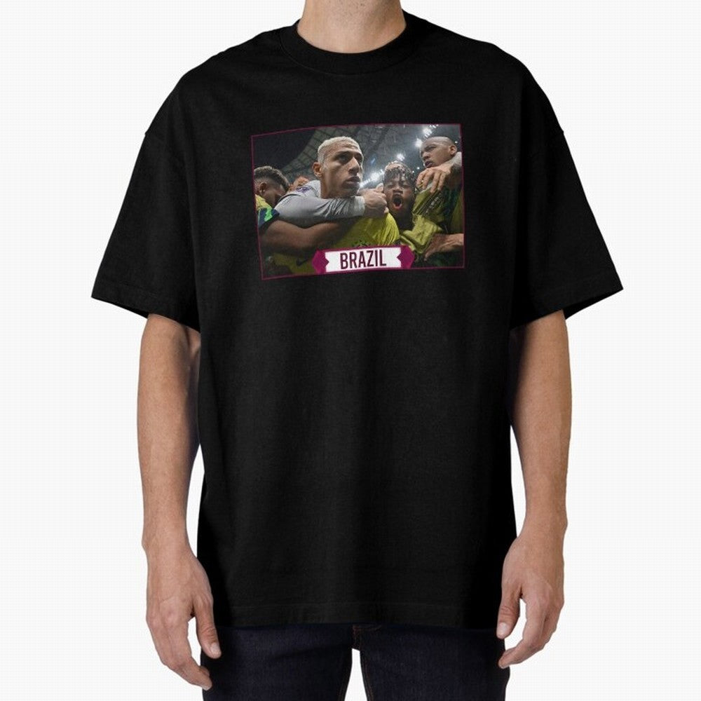 Brazil World Cup Oversized T-Shirt Honor Match Day Hype around FIFA World Cup 2026 Group Stage, Haaland, France and Portugal, Fan Favorite Moments, National Team Passion, Big Match Drama and Soccer History; Ideal for Football Dads, Football Moms,