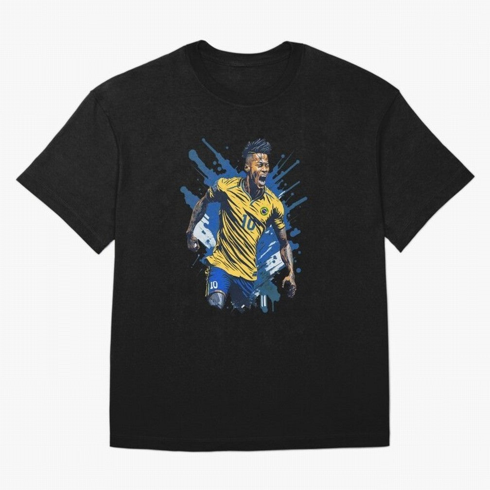 Neymar Jr. splash art Active T-Shirt Show Love for Legendary Goals in FIFA World Cup 2026 USA Canada Mexico Featuring Neymar, Haaland and Cristiano Ronaldo, Spain and Netherlands Energy, Vintage Soccer Flavor, Modern Football Stars, National Flags